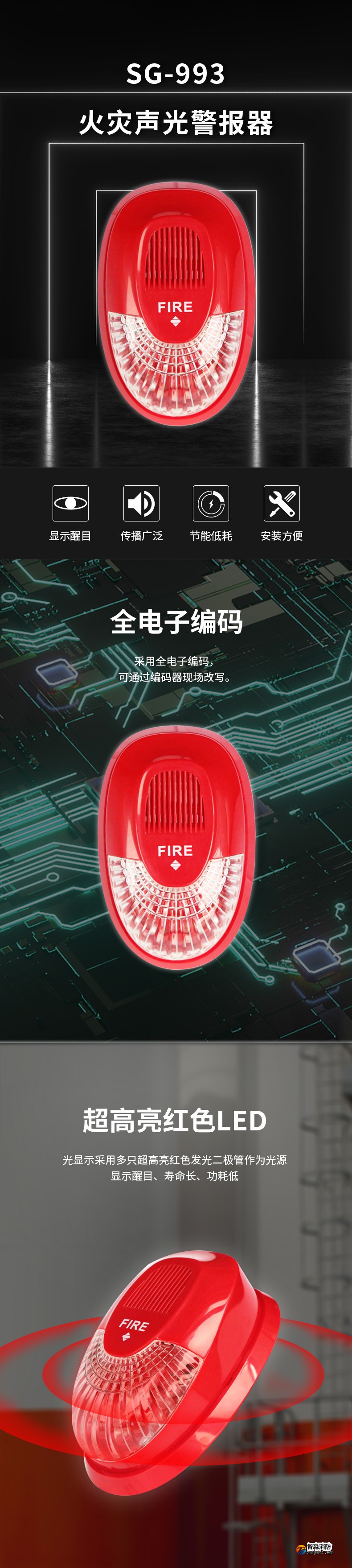 SG-993火災聲光報警器1